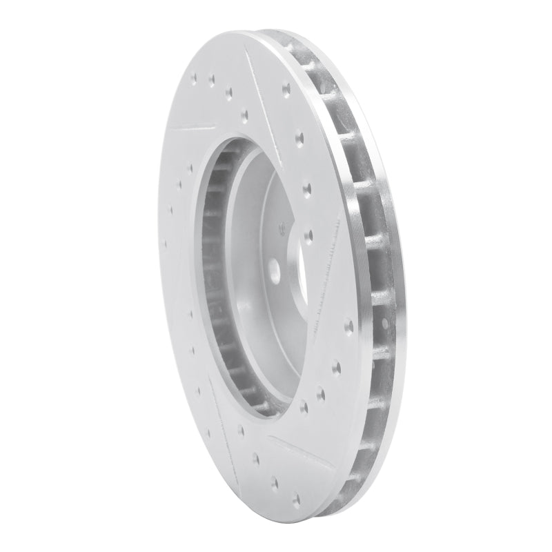 DFC 88-93 Toyota Celica Front Left Drilled & Slotted Silver Brake Rotor