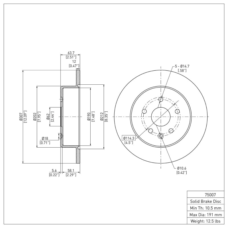 R1 98-10 Lexus GS300 Rear Brake Rotor