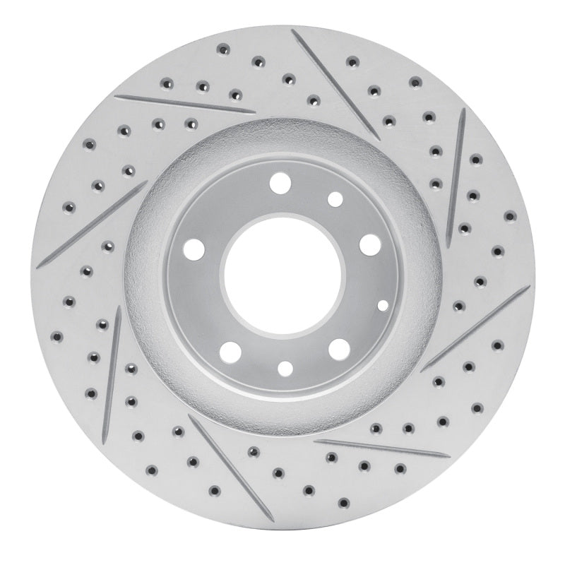 R1 93-95 Mazda RX-7 Front Left Drilled & Slotted Geo-Carbon Rotor