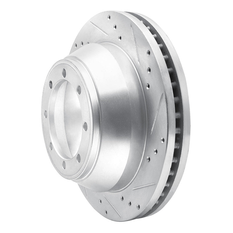 R1 08-20 Ford E-450 Super Duty Rear Right Drilled & Slotted Silver Brake Rotor
