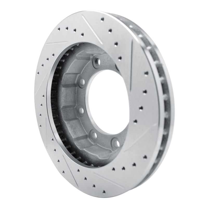 R1 77-00 Chevrolet V30 & V3500 Pickup Front Left Drilled & Slotted Silver Brake Rotor