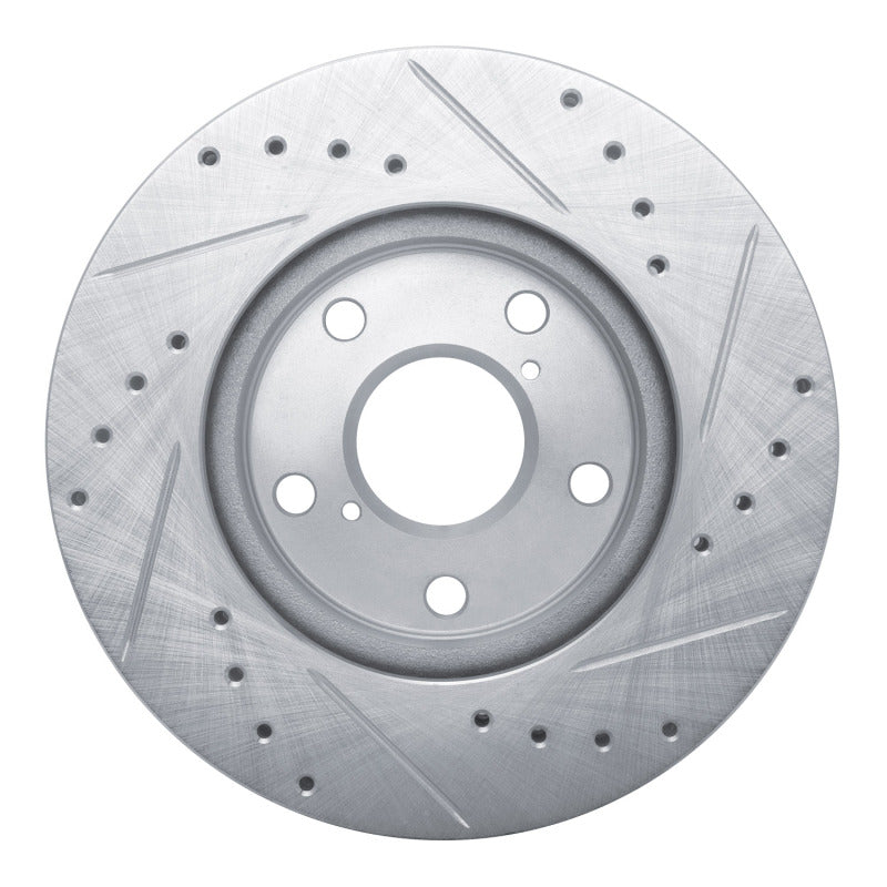 DFC 92-95 Toyota MR2 Front Left Drilled & Slotted Silver Brake Rotor