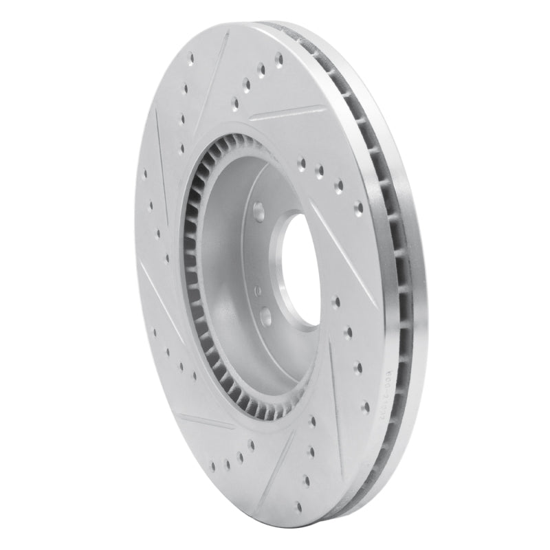 R1 12-16 Kia SportAGE (USA/Canada) Front Right Drilled & Slotted Silver Brake Rotor