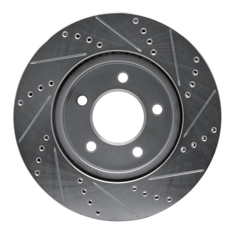 DFC 04-08 Chrysler Pacifica Front Left Drilled & Slotted Silver Brake Rotor