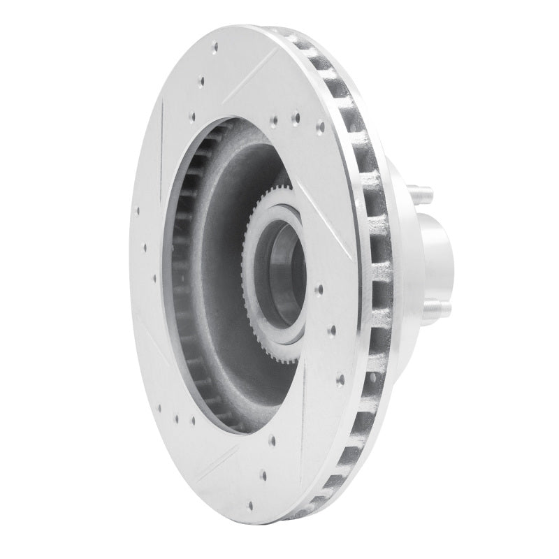 R1 90-91 Ford Country Squire Front Right Drilled & Slotted Silver Brake Rotor