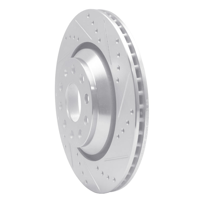 DFC 06-25 Audi RS3 Rear Right Drilled & Slotted Silver Brake Rotor