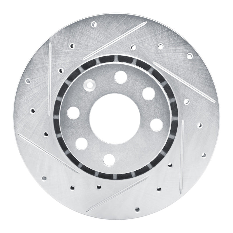 DFC 98-99 Chevrolet Tigra (Mexico) Front Left Drilled & Slotted Silver Brake Rotor