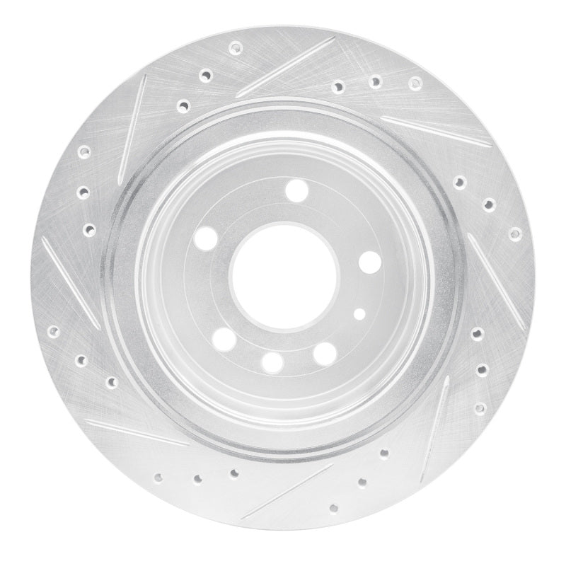 DFC 02-10 Saab 9-5 Rear Right Drilled & Slotted Silver Brake Rotor