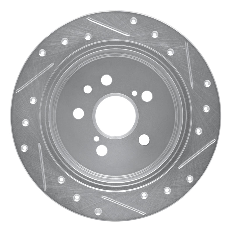 DFC 88-91 Toyota Celica Rear Left Drilled & Slotted Silver Brake Rotor