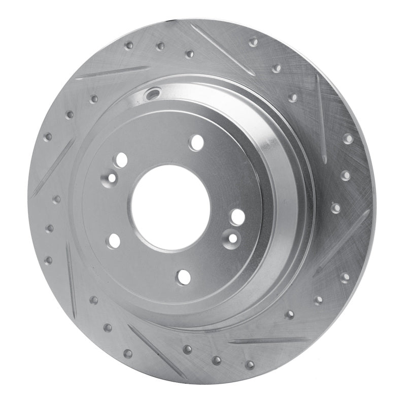 DFC 09-20 Genesis G80 Rear Right Drilled & Slotted Silver Brake Rotor