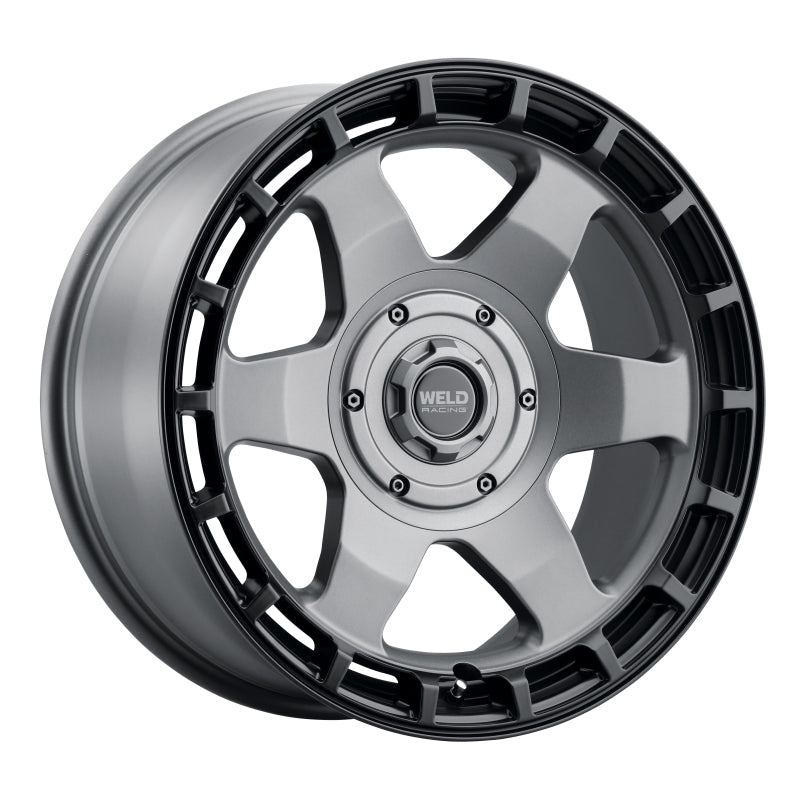 Weld Off-Road Ridge 20x9 - 8x170 BP - ET0 - 125.1mm CB - Satin Gunmetal Wheel (Black Ring)