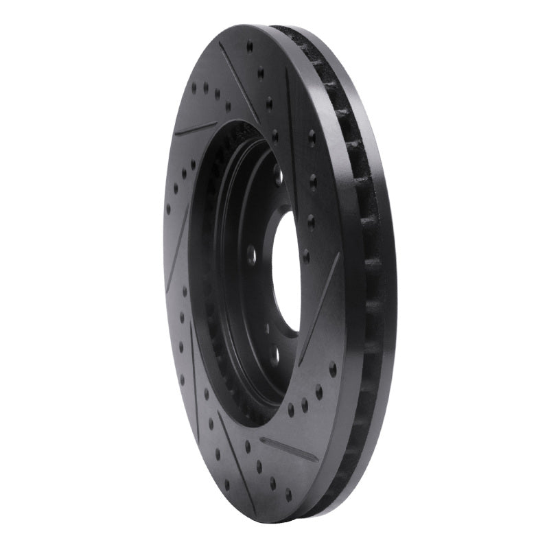 R1 91-96 Acura NSX Front Left Drilled & Slotted Black Brake Rotor