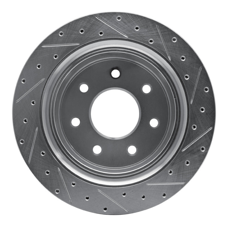 DFC 12-14 Ford F-150 4WD Rear Left Drilled & Slotted Silver Brake Rotor