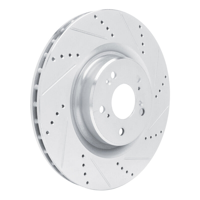 DFC 21-25 Acura TLX Front Right Drilled & Slotted Silver Brake Rotor