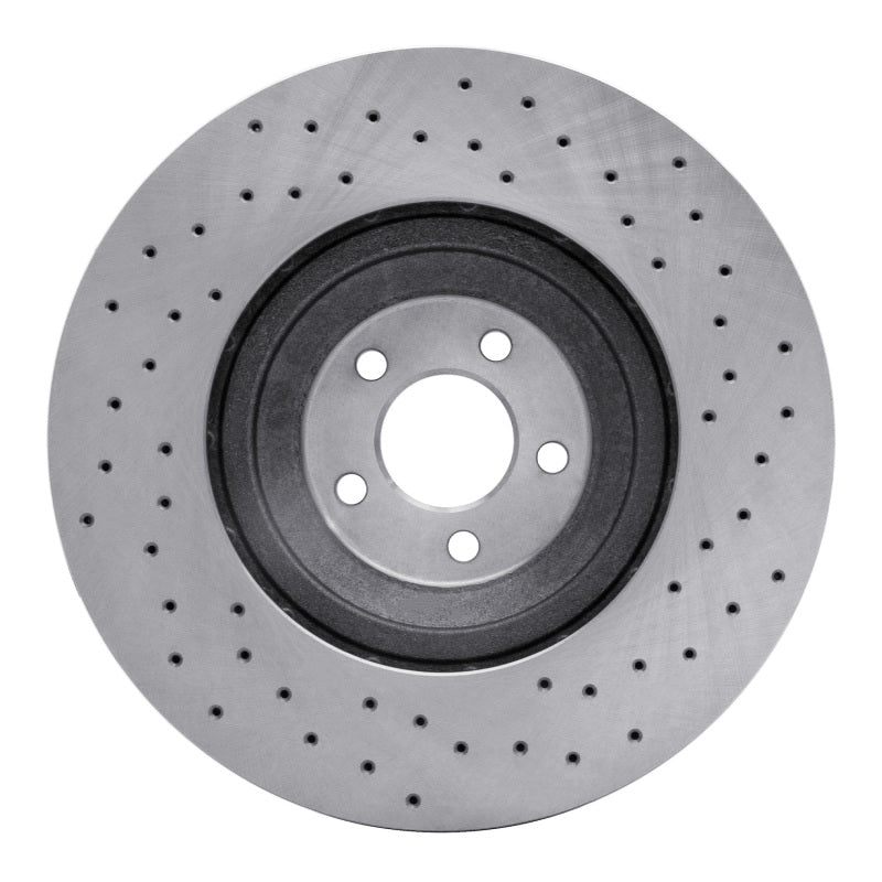 R1 2016-2018 Ford Mustang Right Front Brake Rotor - Drilled