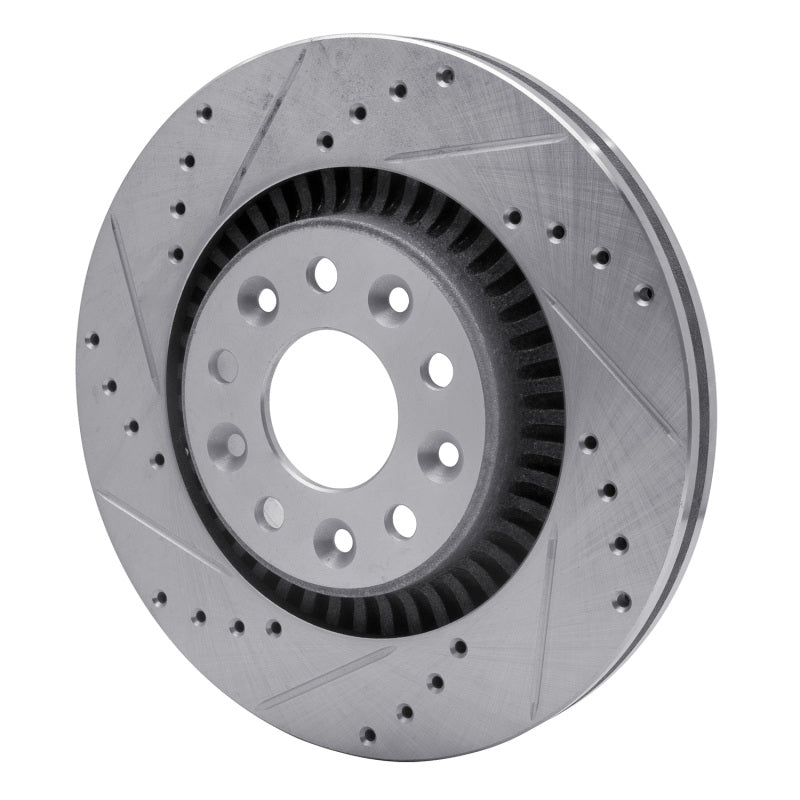 DFC 05-09 Ford Five Hundred Front Left Drilled & Slotted Silver Brake Rotor