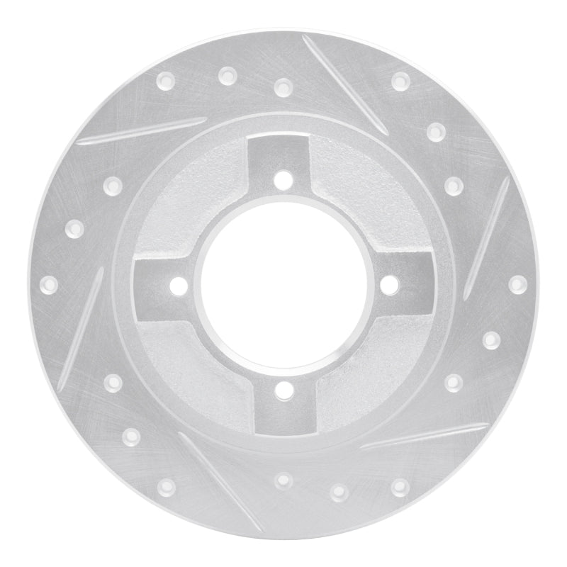 DFC 82-86 Nissan Tsuru (Mexico) Front Right Drilled & Slotted Silver Brake Rotor
