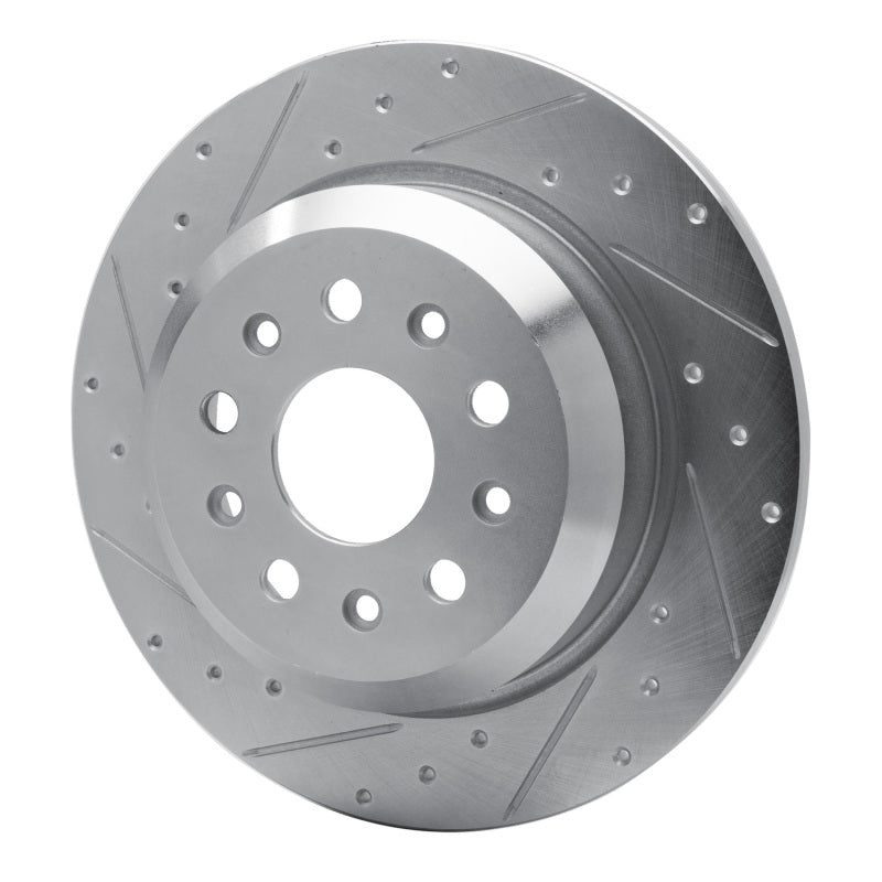 DFC 18-25 Jeep Wrangler Rear Left Drilled & Slotted Silver Brake Rotor
