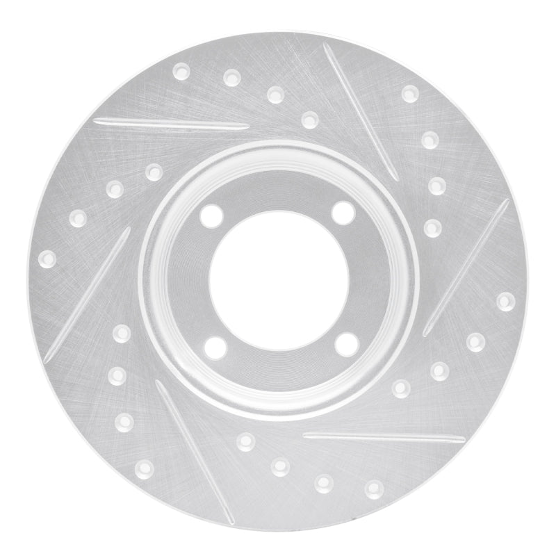 R1 63-86 Ford Cortina Front Left Drilled & Slotted Silver Brake Rotor