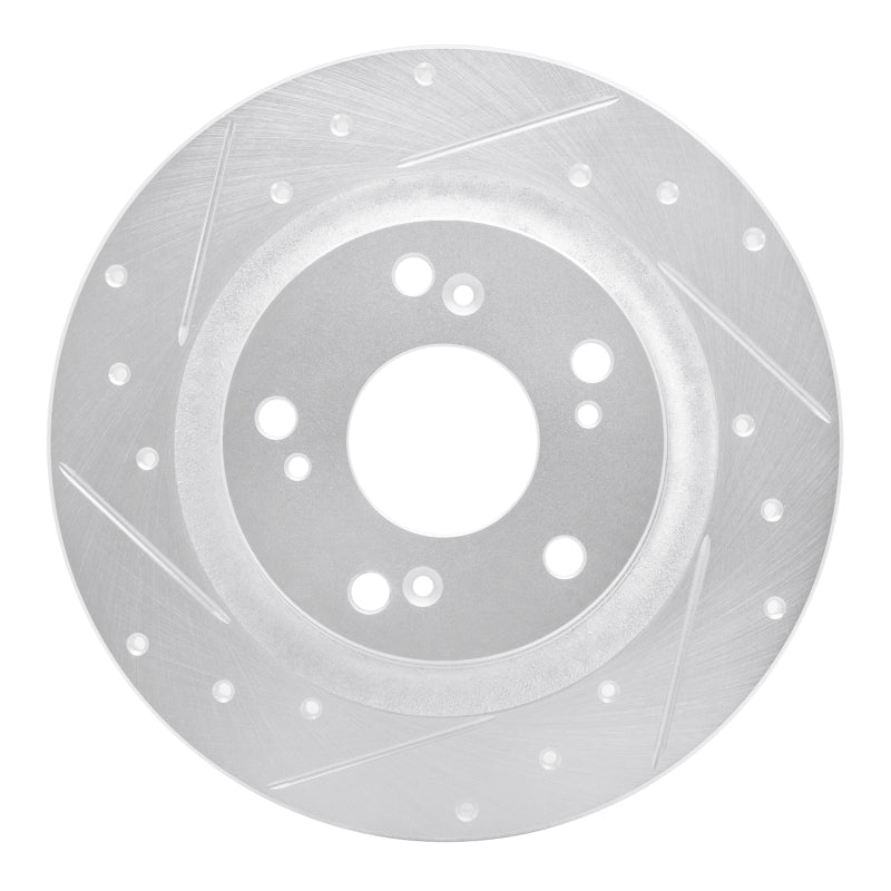 R1 00-09 Honda S2000 Rear Left Drilled & Slotted Silver Brake Rotor