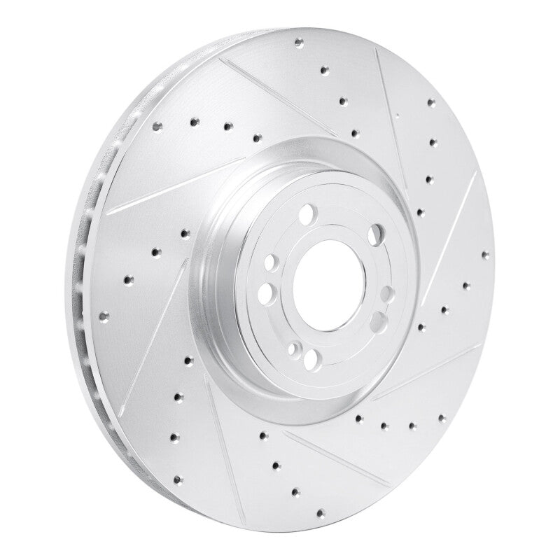 DFC 20-26 Mercedes-Benz GLE350 Front Right Drilled & Slotted Silver Brake Rotor