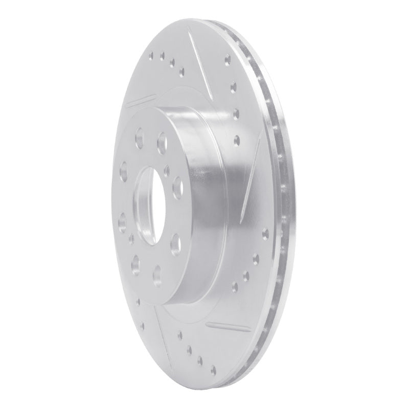 R1 00-05 Toyota MR2 Spyder Rear Right Drilled & Slotted Silver Brake Rotor