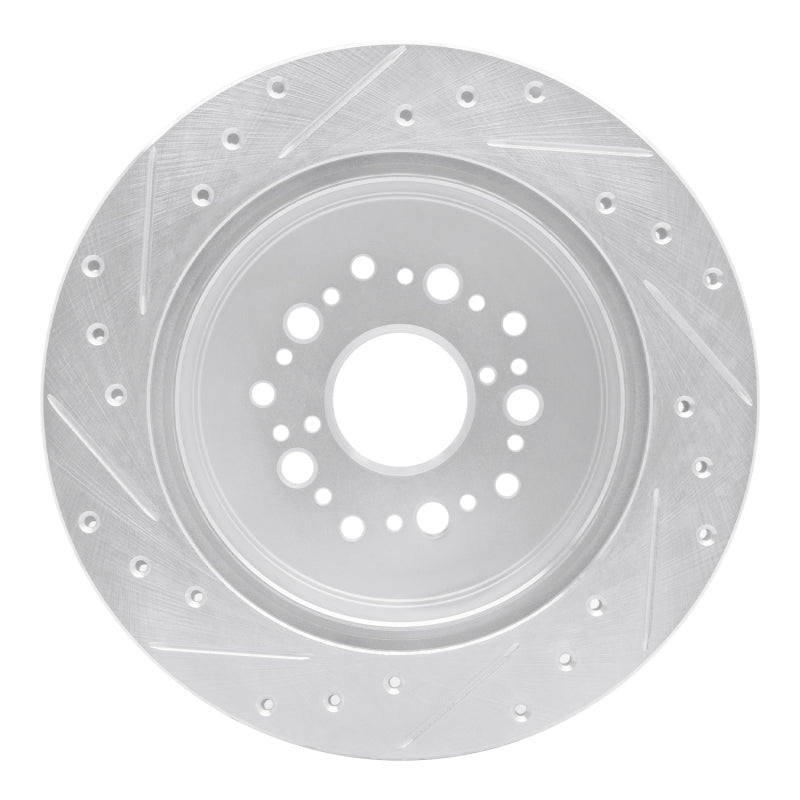 DFC 92-00 Lexus LS400 Rear Right Drilled & Slotted Silver Brake Rotor