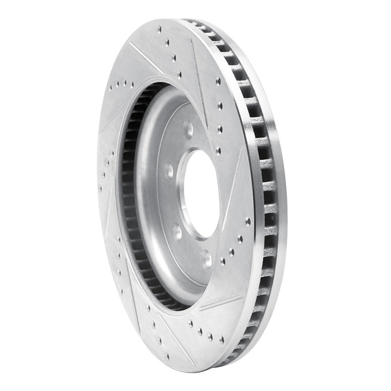 R1 21-25 Ford F-150 4WD Front Left Drilled & Slotted Silver Brake Rotor