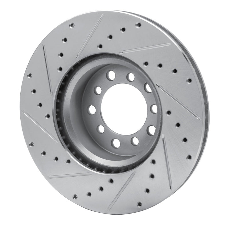 DFC 85-91 Mercedes-Benz 420SEL Front Right Drilled & Slotted Silver Brake Rotor