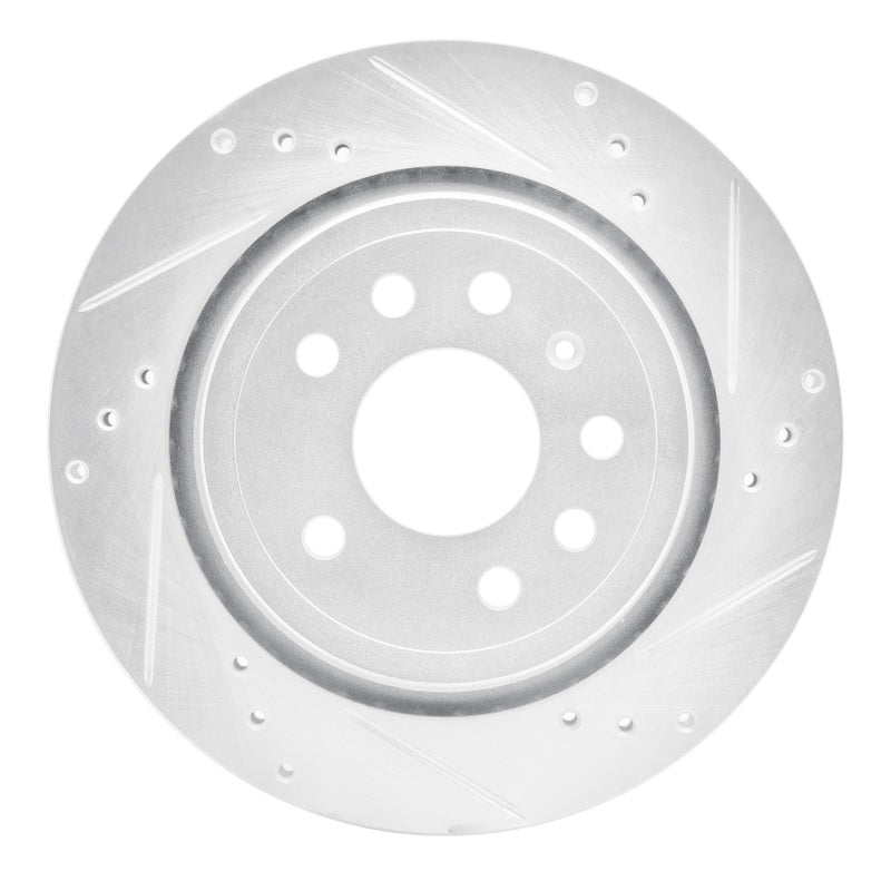R1 03-11 Cadillac BLS (Mexico) Rear Right Drilled & Slotted Silver Brake Rotor