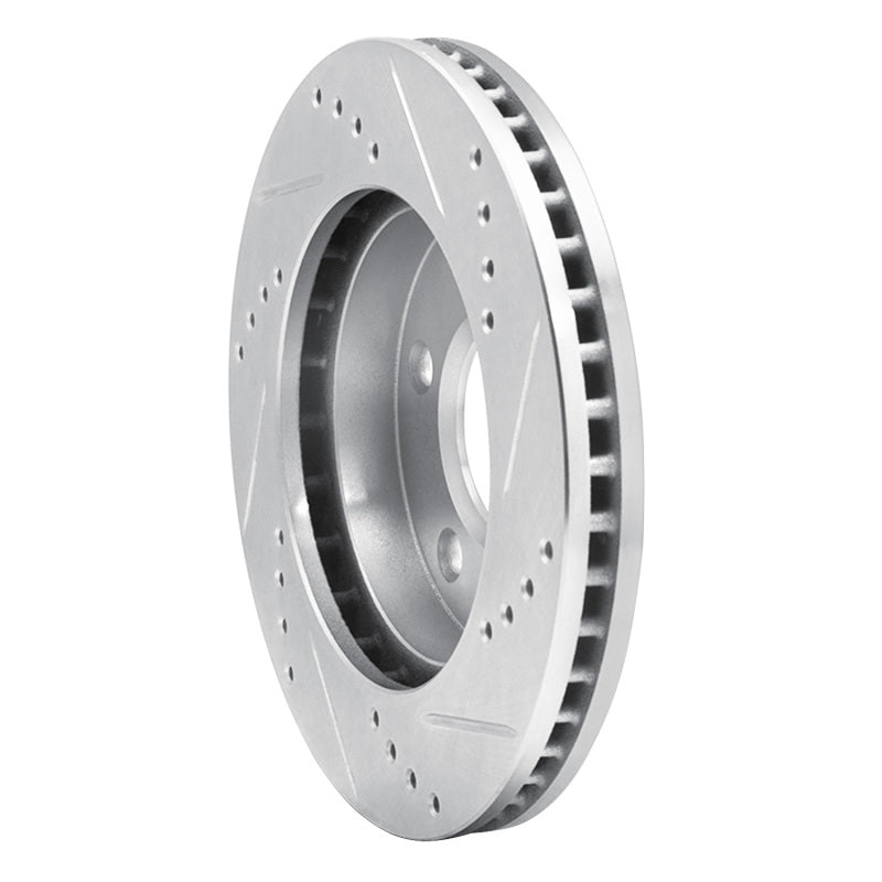 R1 83-96 Buick CENTURY Front Left Drilled & Slotted Silver Brake Rotor