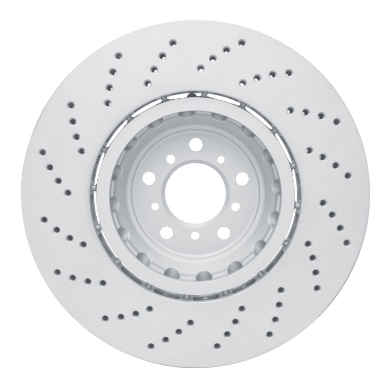 R1 12-19 BMW M6 Gran Coupe Right Front Drilled Carbon Alloy GeoMET Rotor