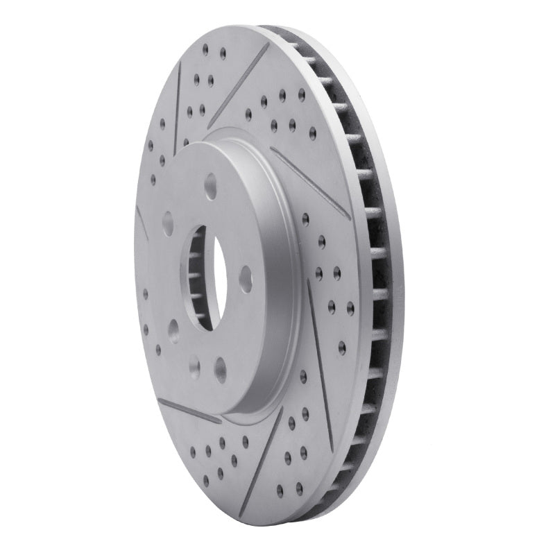 R1 08-14 Cadillac Cts Front Left Drilled & Slotted Geo-Carbon Rotor