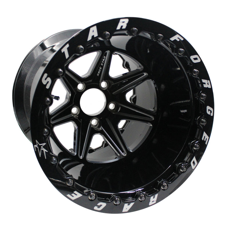 Race Star 72 ValStar 15x10 / 5x4.75BC / 4.5BS / 3.072in CB / Black w/Machined Accents Non-Bead Lock