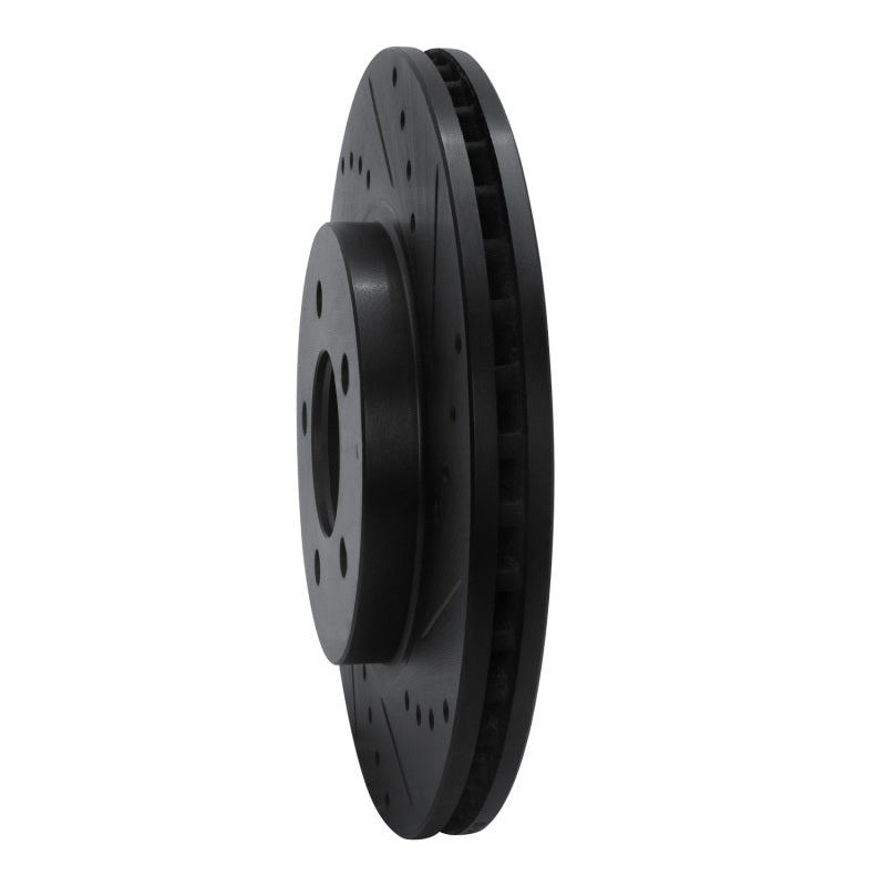 R1 05-12 Ford Escape Front Right Drilled & Slotted Black Brake Rotor