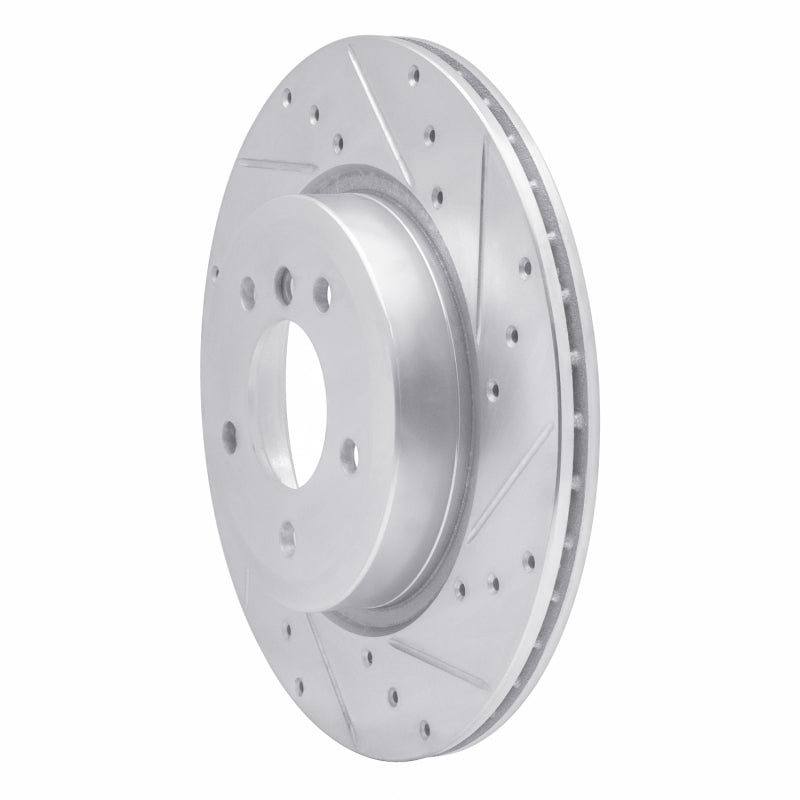 R1 11-16 BMW Z4 Rear Right Drilled & Slotted Silver Brake Rotor