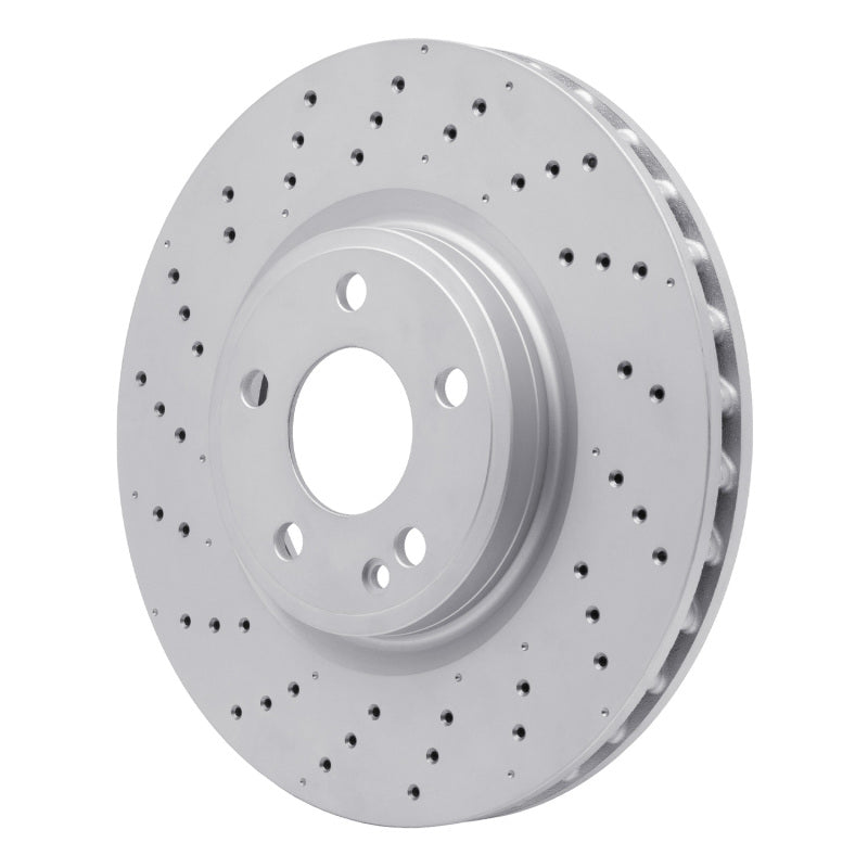 R1 14-20 Infiniti QX30 Front Drilled Carbon Alloy GeoMET Rotor
