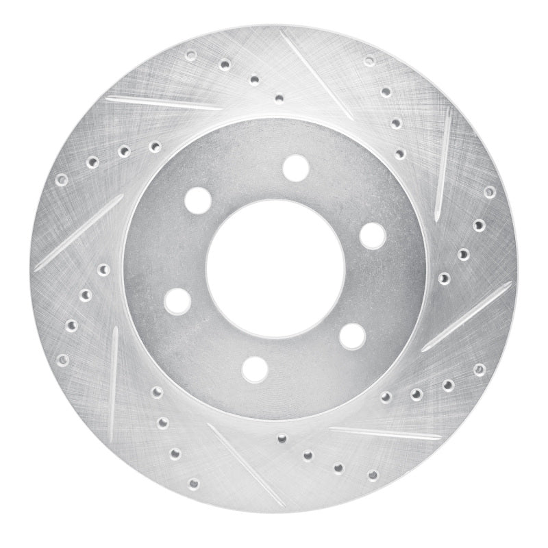 DFC 02-06 Ford Expedition Front Right Drilled & Slotted Silver Brake Rotor
