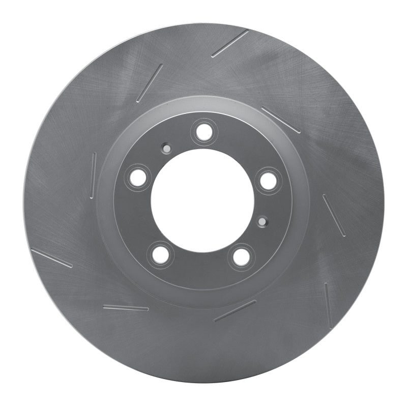 R1 10-23 Porsche Panamera Left Front Slotted Carbon Alloy GeoMET Rotor
