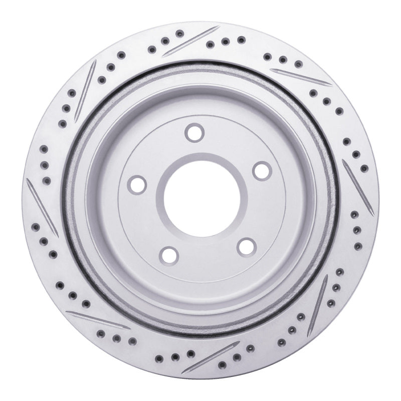 R1 97-13 Cadillac Xlr Rear Right Drilled & Slotted Geo-Carbon Rotor