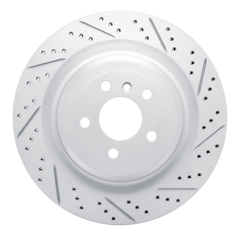 R1 13-19 Mercedes-Benz GL550 Rear Right Drilled & Slotted Geo-Carbon Rotor