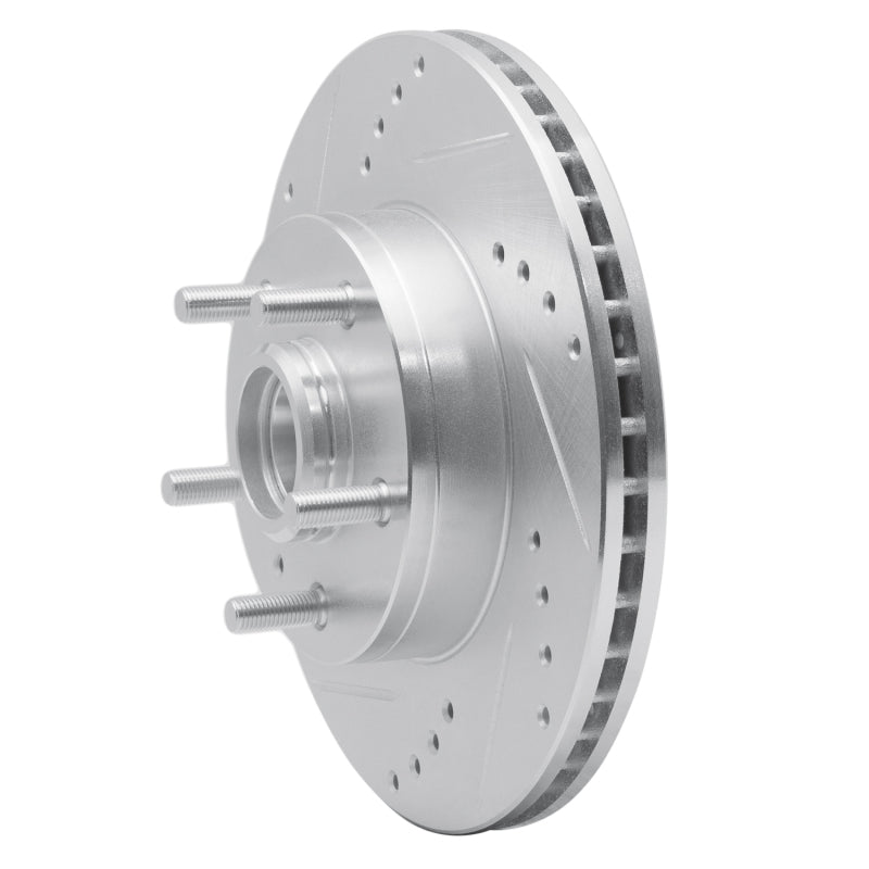 DFC 82-87 Volvo 740/745/760 Series Front Left Drilled & Slotted Silver Brake Rotor