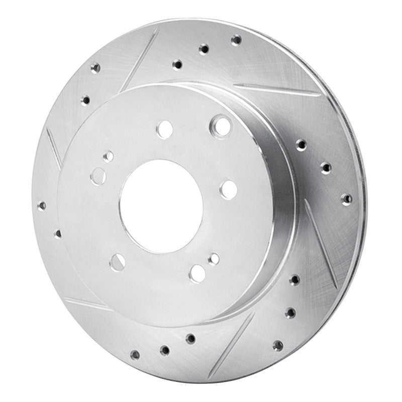 DFC 06-12 Mitsubishi Galant Rear Left Drilled & Slotted Silver Brake Rotor