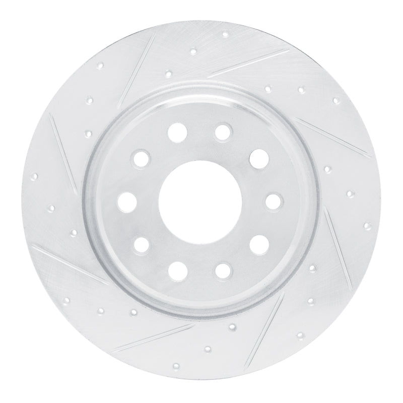 DFC 22-25 Jeep Grand Cherokee Rear Left Drilled & Slotted Silver Brake Rotor