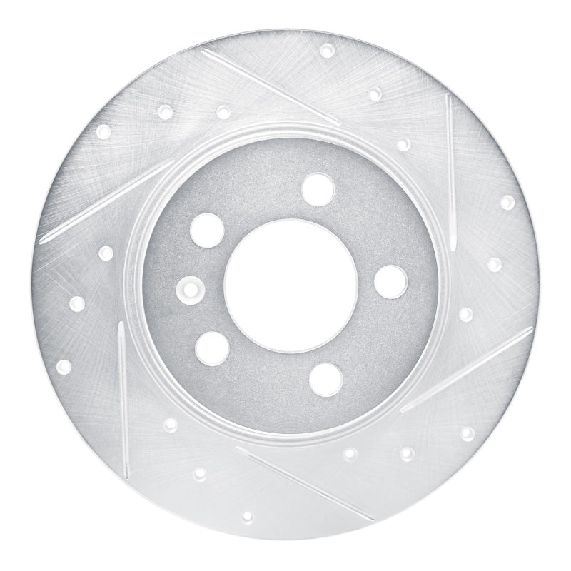 R1 15-18 Audi A1 (Mexico) Rear Right Drilled & Slotted Silver Brake Rotor