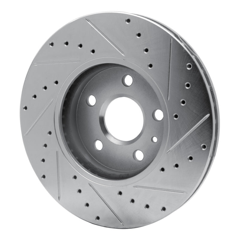 DFC 08-14 Cadillac CTS Front Left Drilled & Slotted Silver Brake Rotor