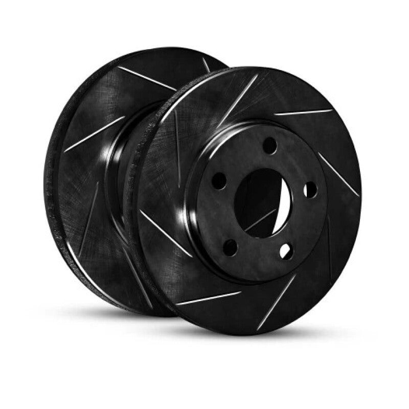 R1 05-21 Honda Accord Coupe Rear Left Slotted Black Brake Rotor