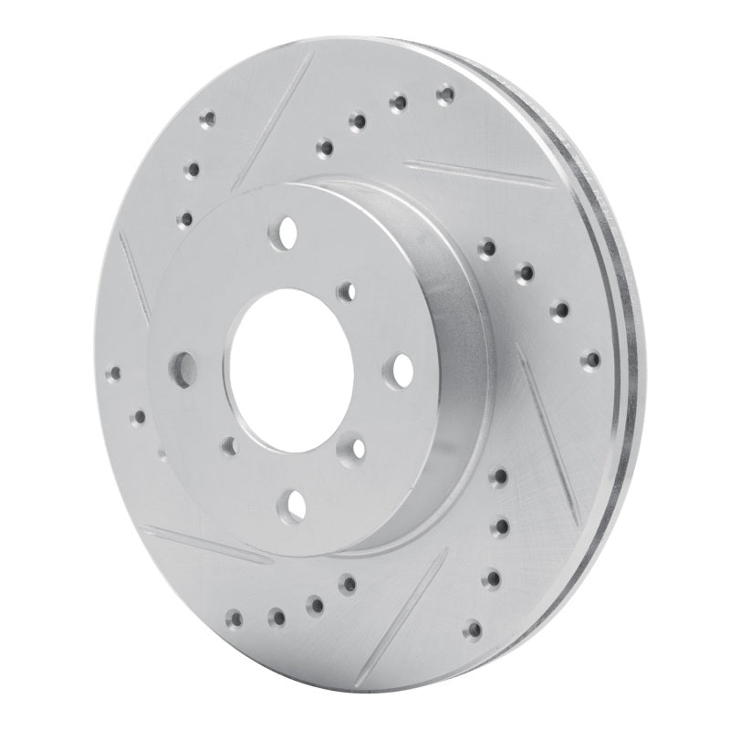 R1 99-07 Suzuki Aerio Front Left Drilled & Slotted Silver Brake Rotor