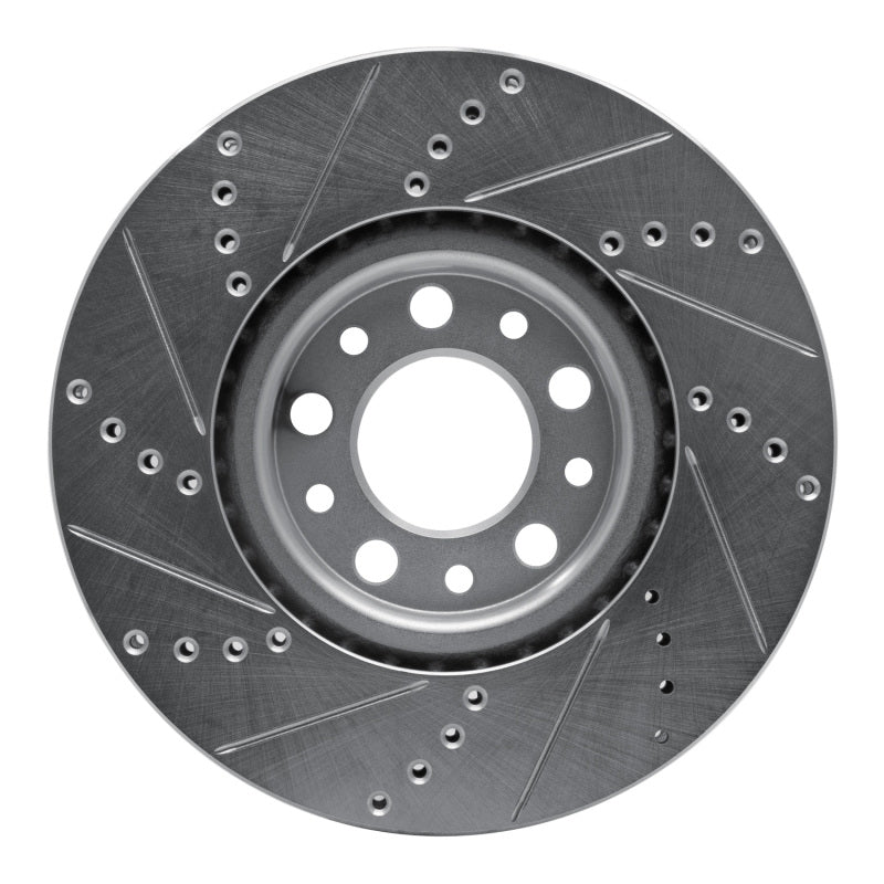DFC 13-23 Chrysler 200 Front Right Drilled & Slotted Silver Brake Rotor