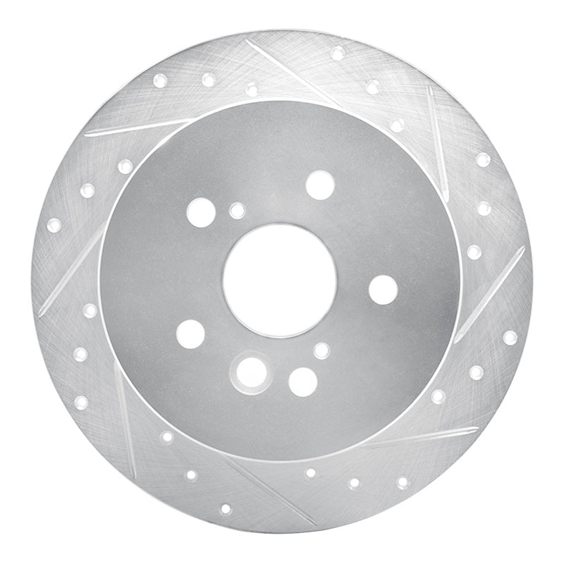 DFC 04-05 Toyota RAV4 Rear Right Drilled & Slotted Silver Brake Rotor